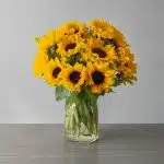 Fresh-Cut Sunflowers (Premium, Arranged bouquet in vase)